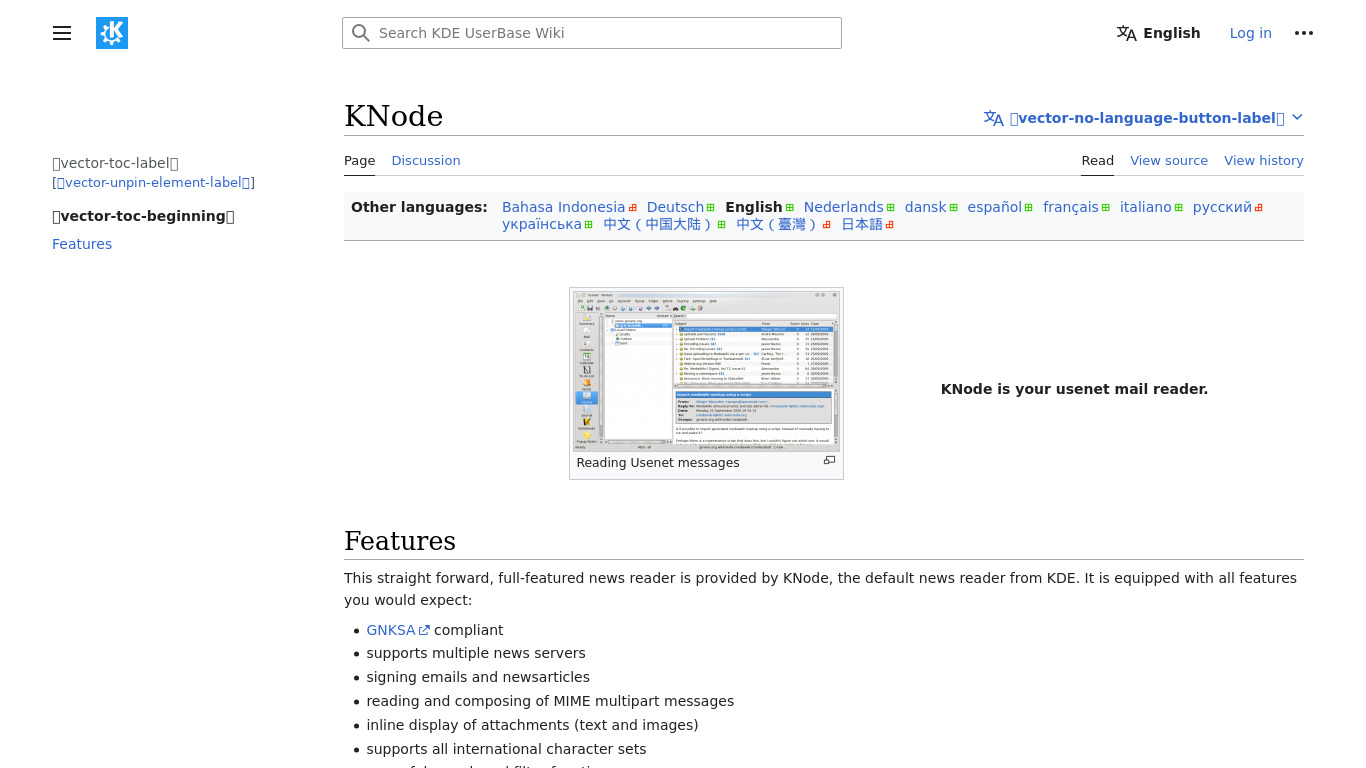 KNode Landing page