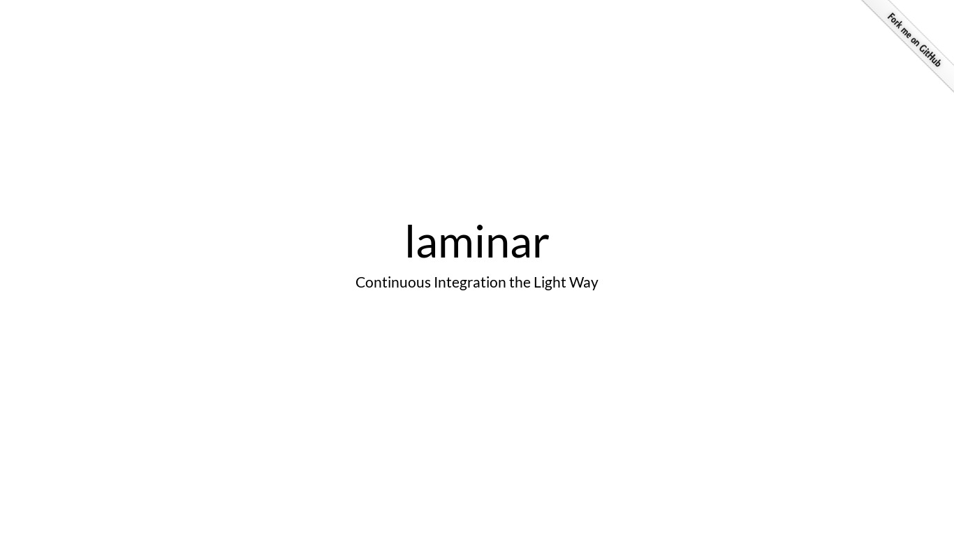 Laminar Landing page