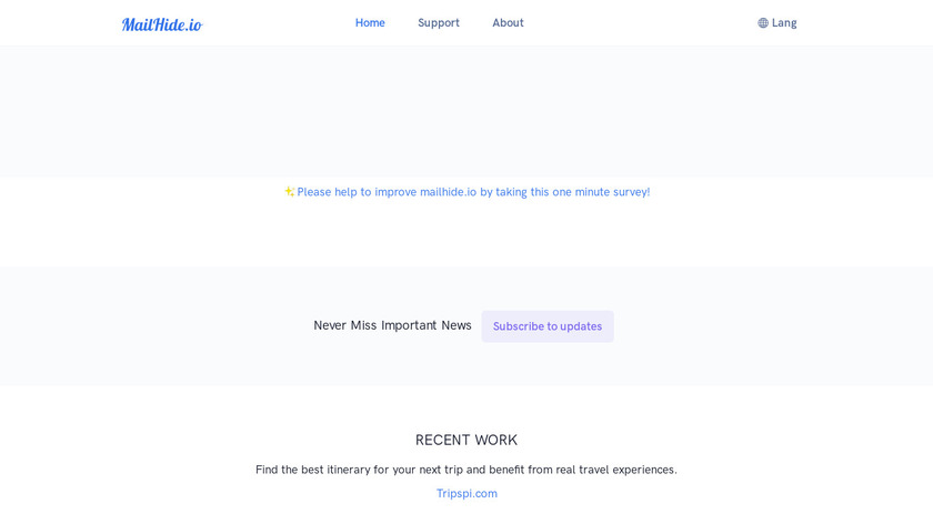mailhide.io Landing Page