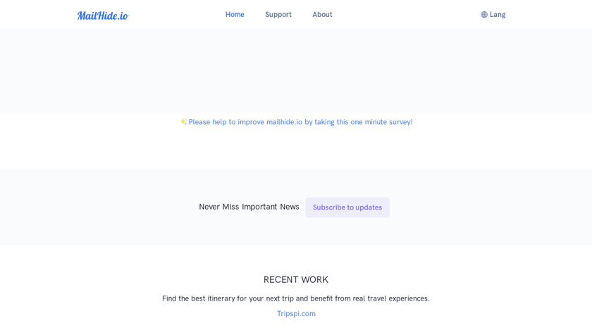 mailhide.io Landing Page