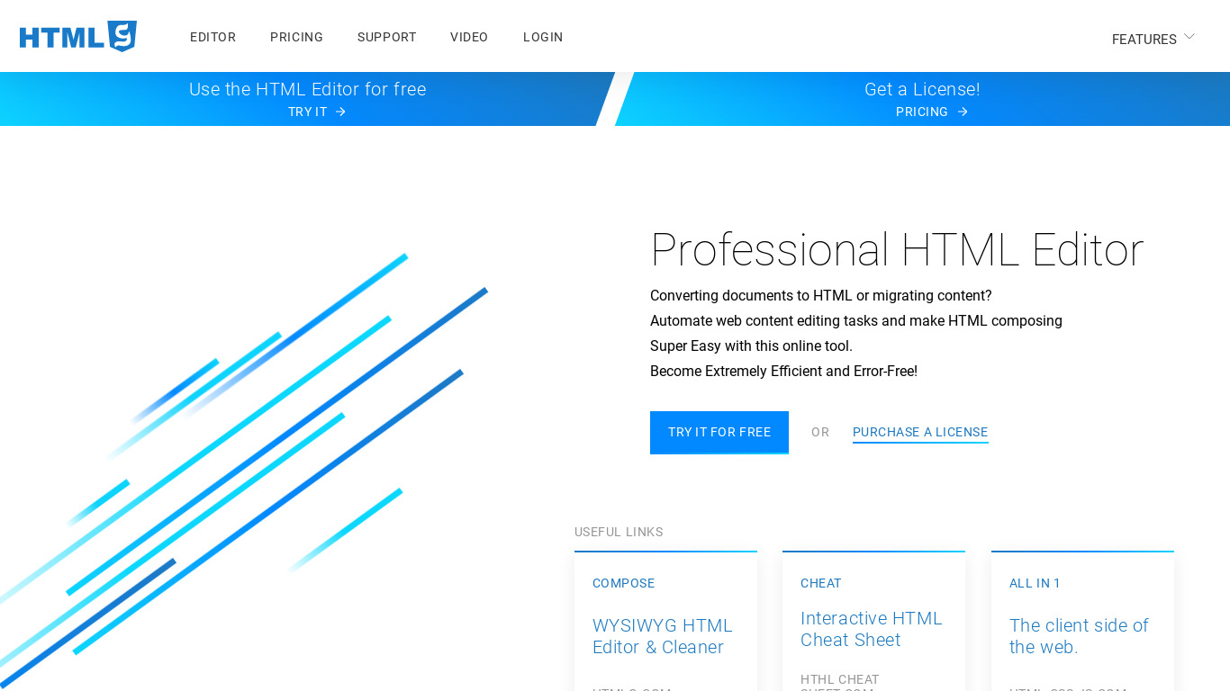 HTML G Landing page