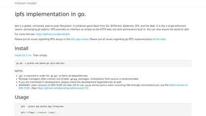 IPFS markdown player image