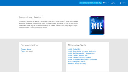 Intel INDE screenshot