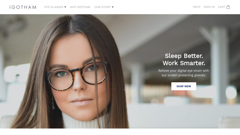 iGOTHAM Eyewear Landing Page