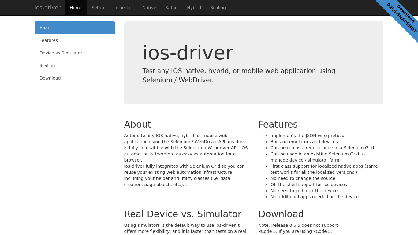 ios-driver Landing page