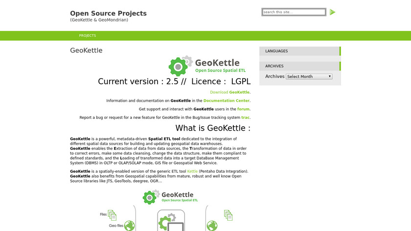 GeoKettle Landing Page