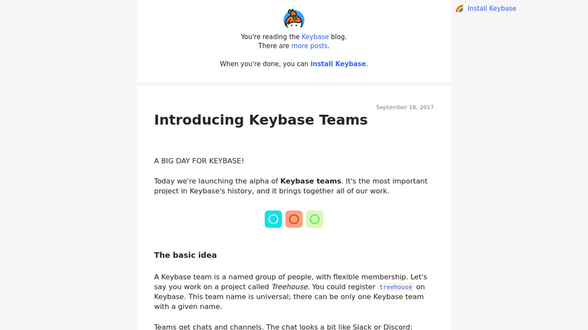 Keybase Teams Landing Page