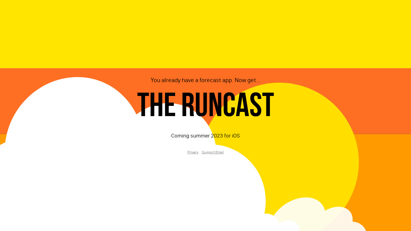 Runcast Landing page