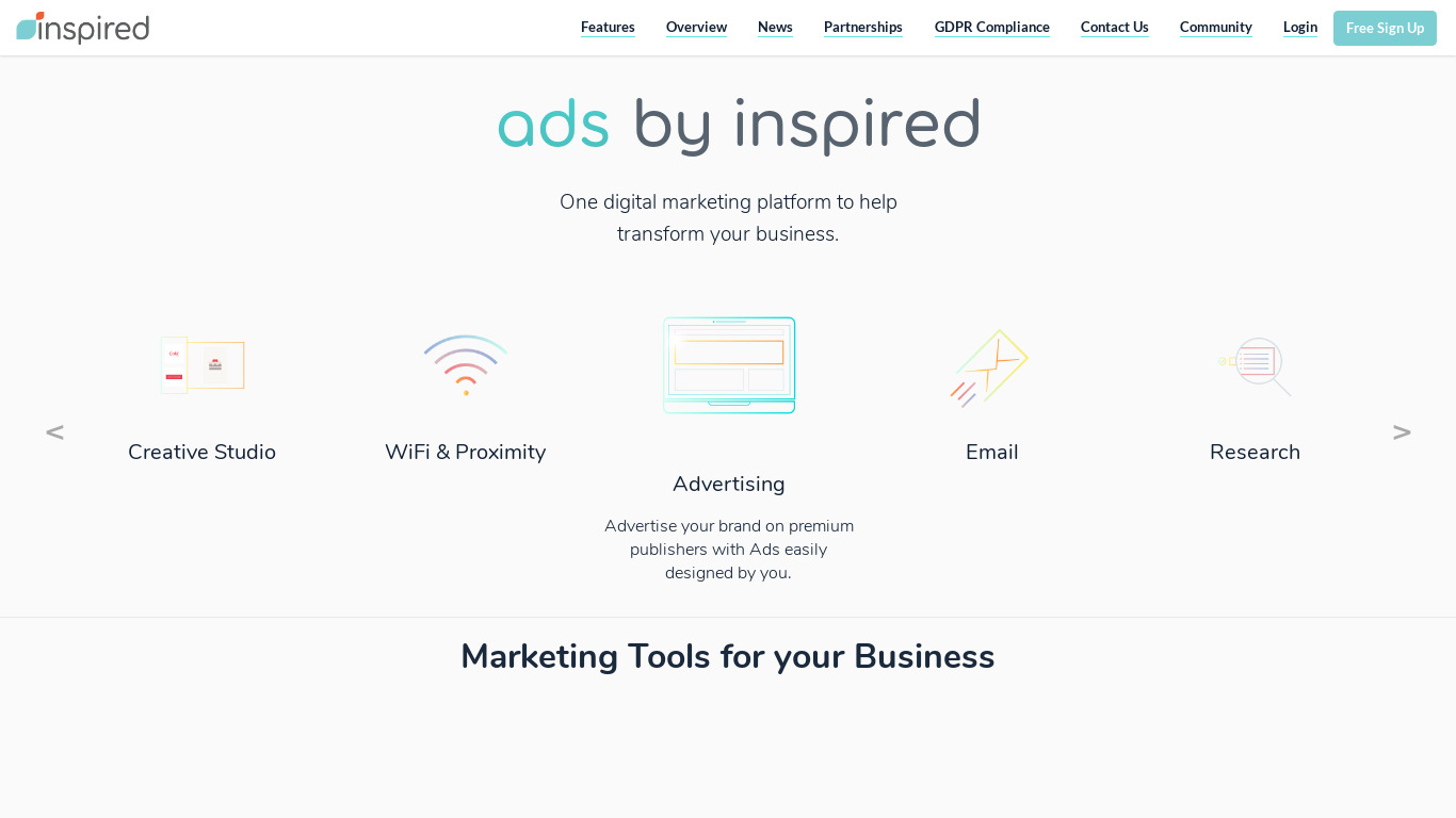 Inspired Mobile Landing page