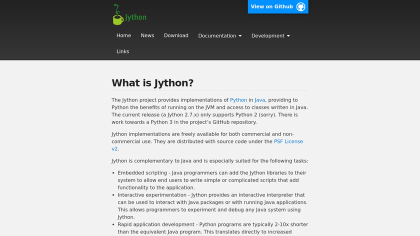 Jython Landing Page