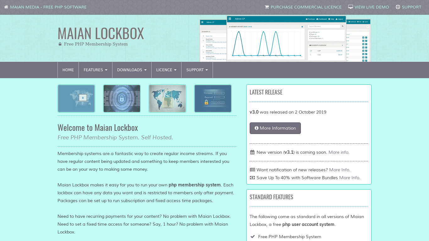 Maian Lockbox Landing page