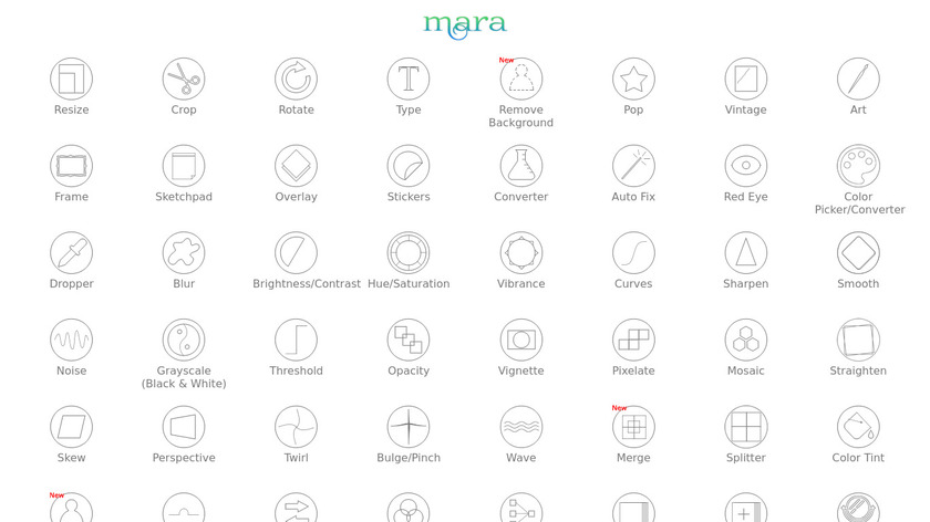 Mara.Photos Landing Page