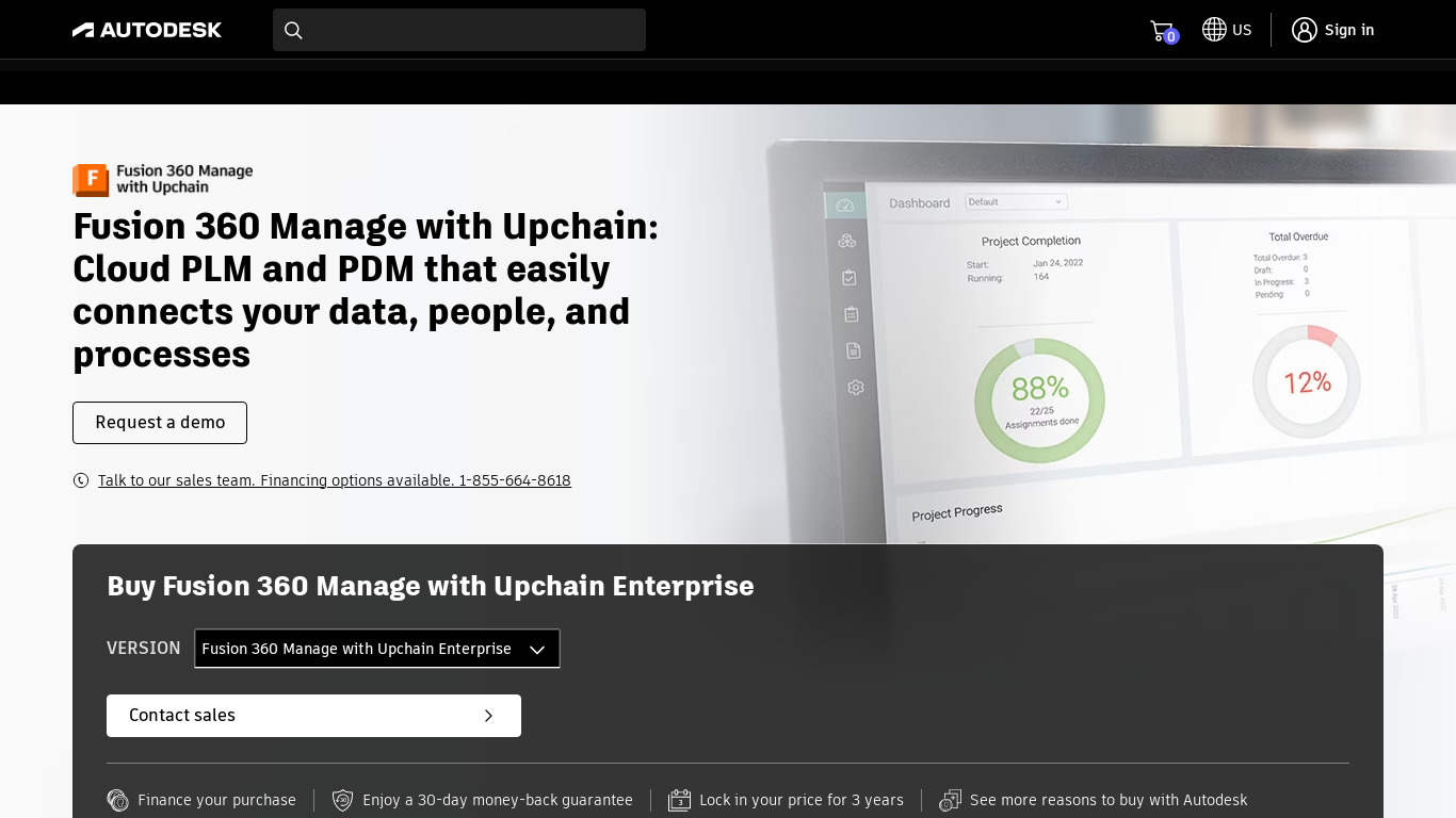 Fusion Lifecycle PLM Landing page