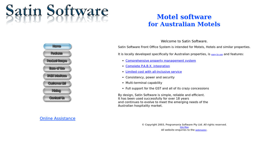 Satin Software Landing Page