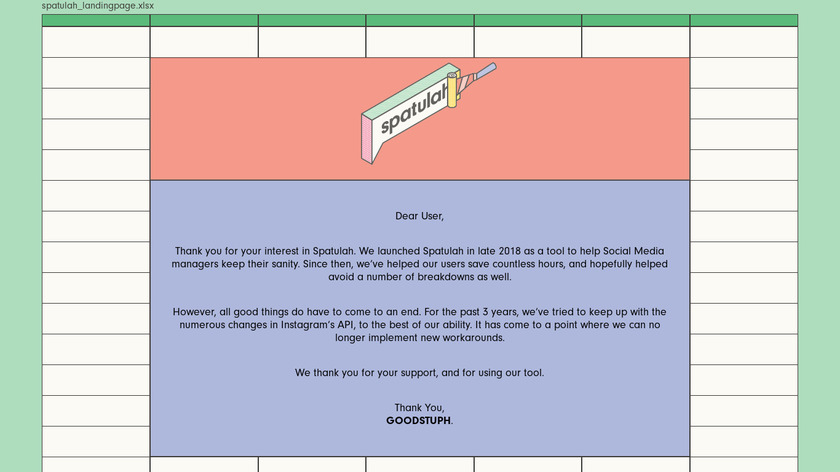 Spatulah Landing Page