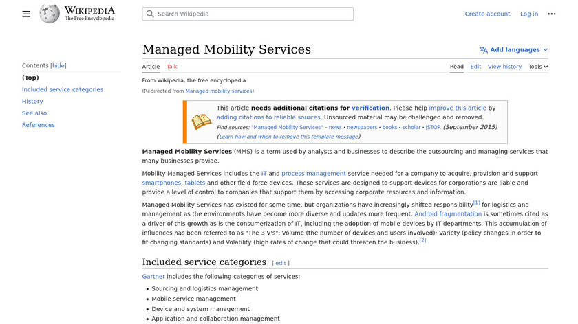 Managed Mobility Services Landing Page