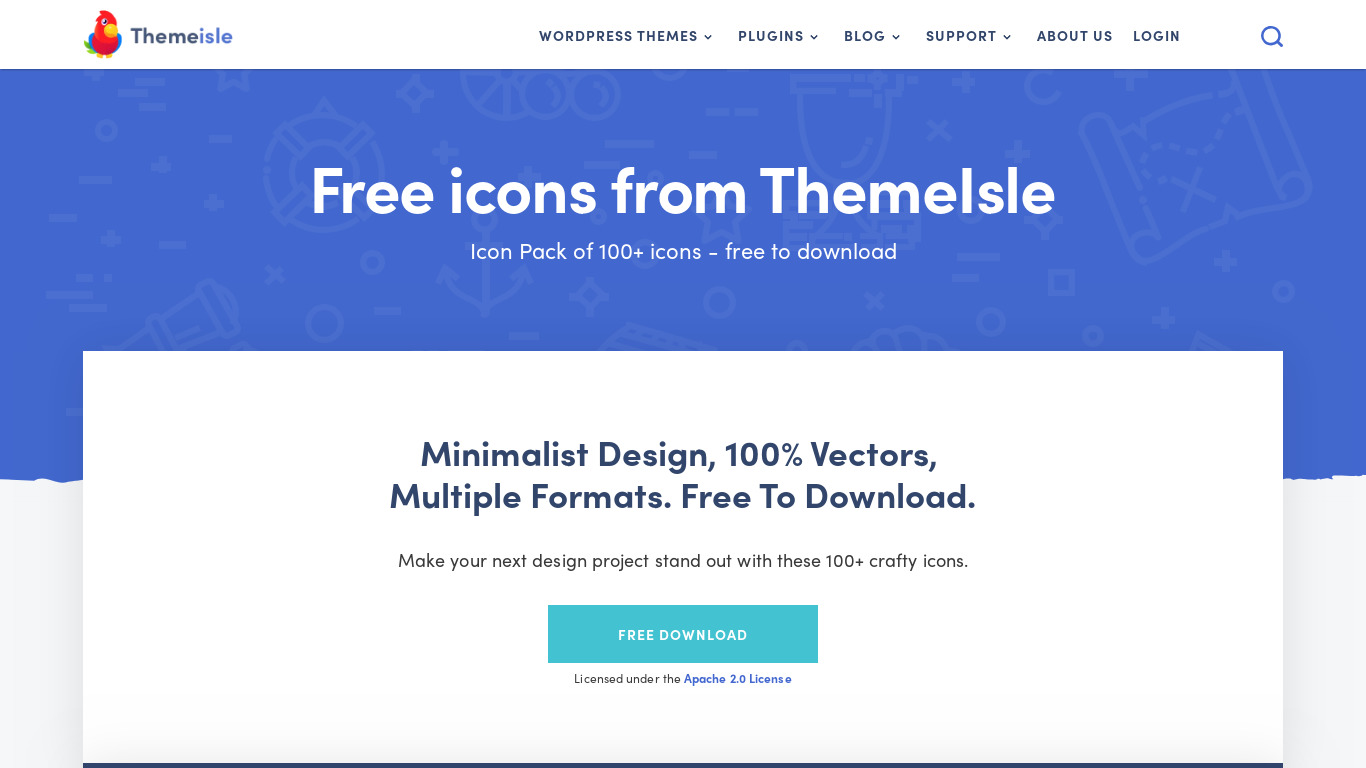 Free Icon Pack by ThemeIsle Landing page