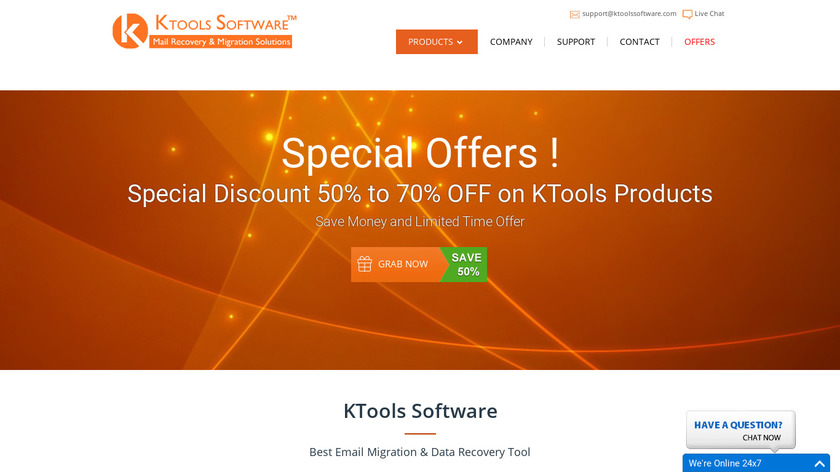 Ktools OST to PST Converter Landing Page