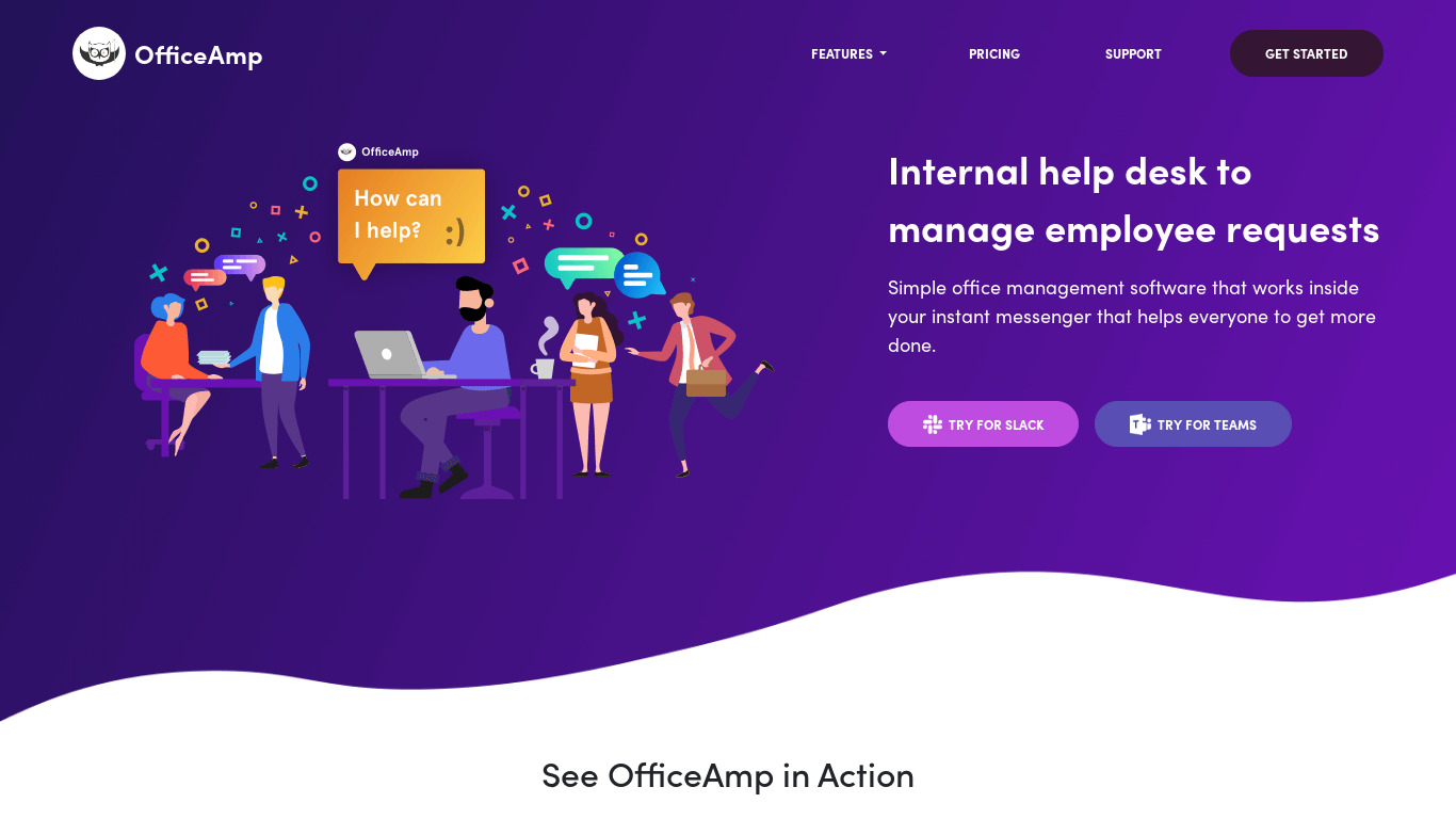OfficeAmp Landing page