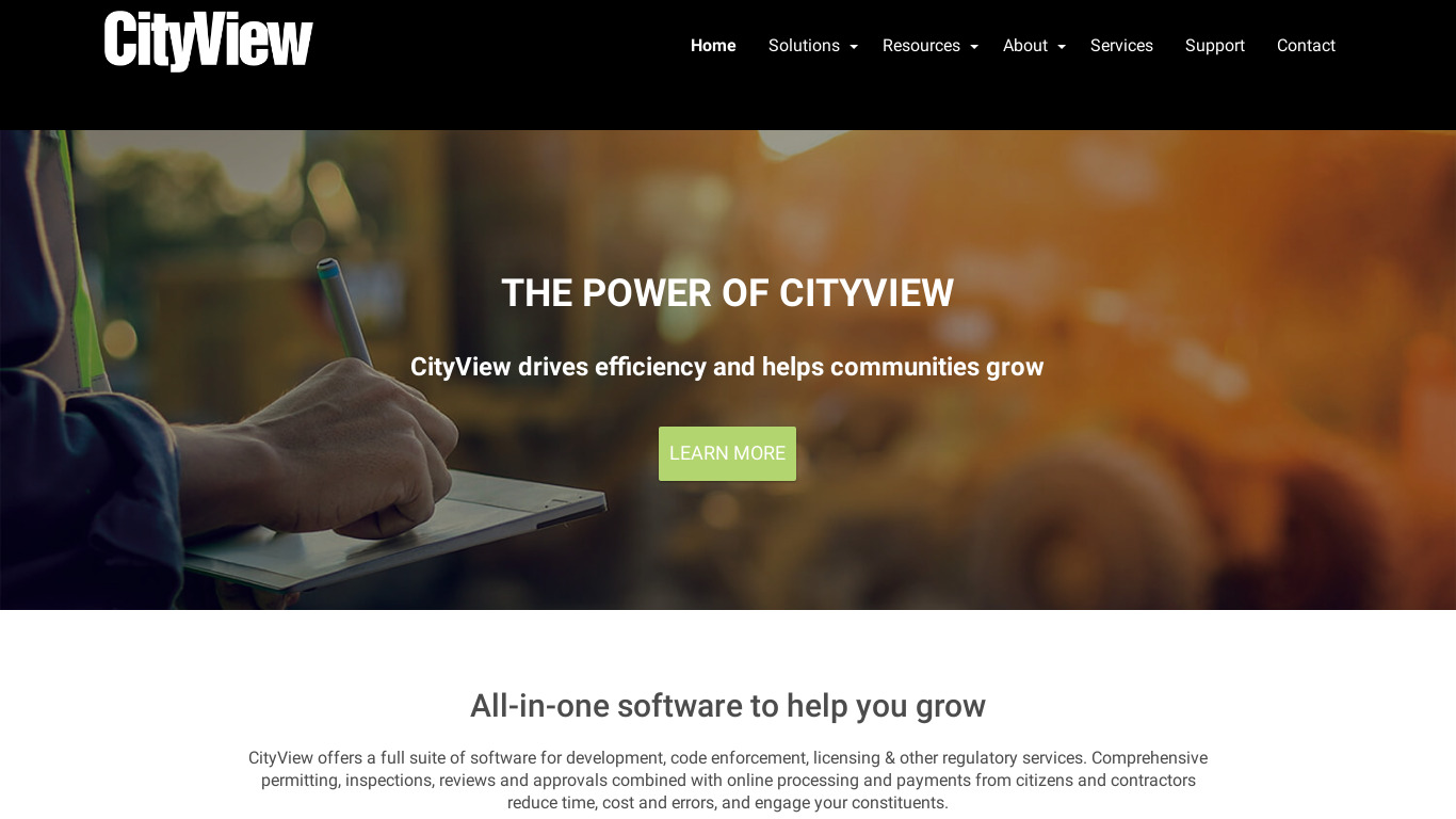 CityView Modules Landing page