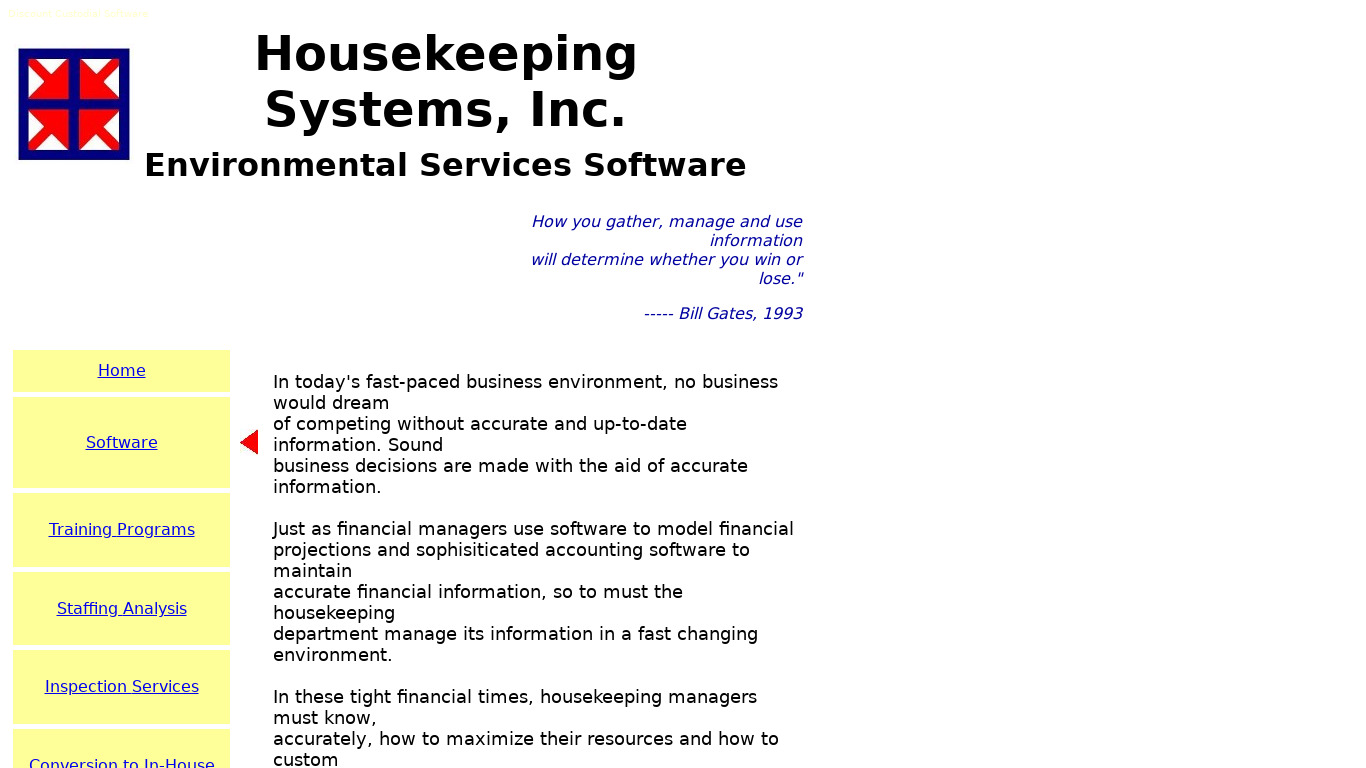 HSI Custodial Solutions Landing page
