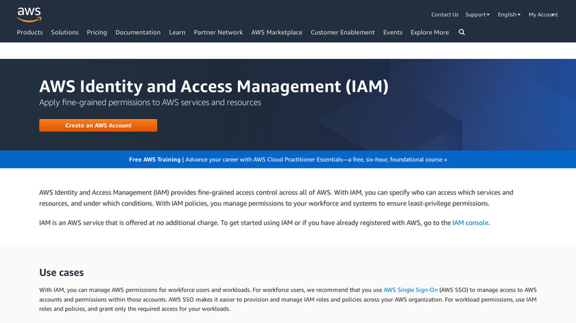 AWS Identity and Access Management Landing Page