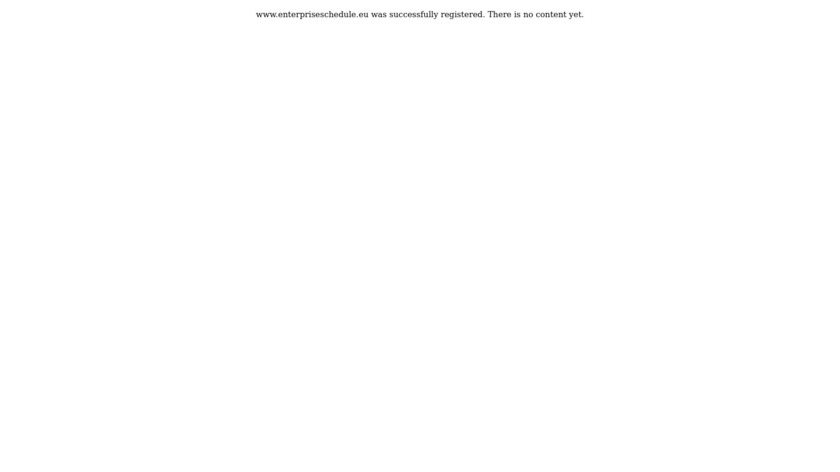 EnterpriseSCHEDULE Landing Page