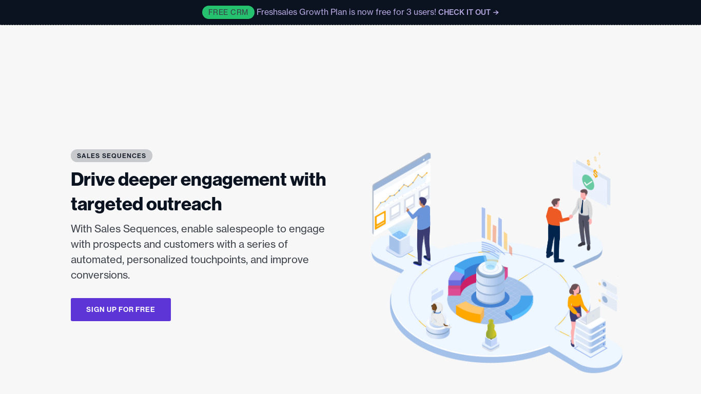 Sales Campaigns by Freshsales 🎯 Landing page