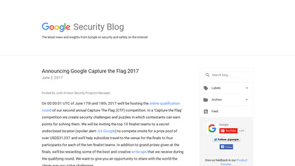 Google Capture the Flag 2017 image