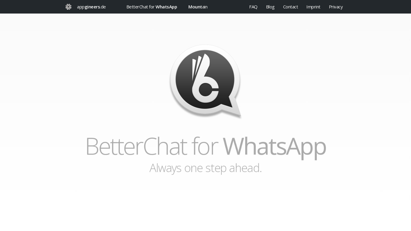 BetterChat for WhatsApp Landing page