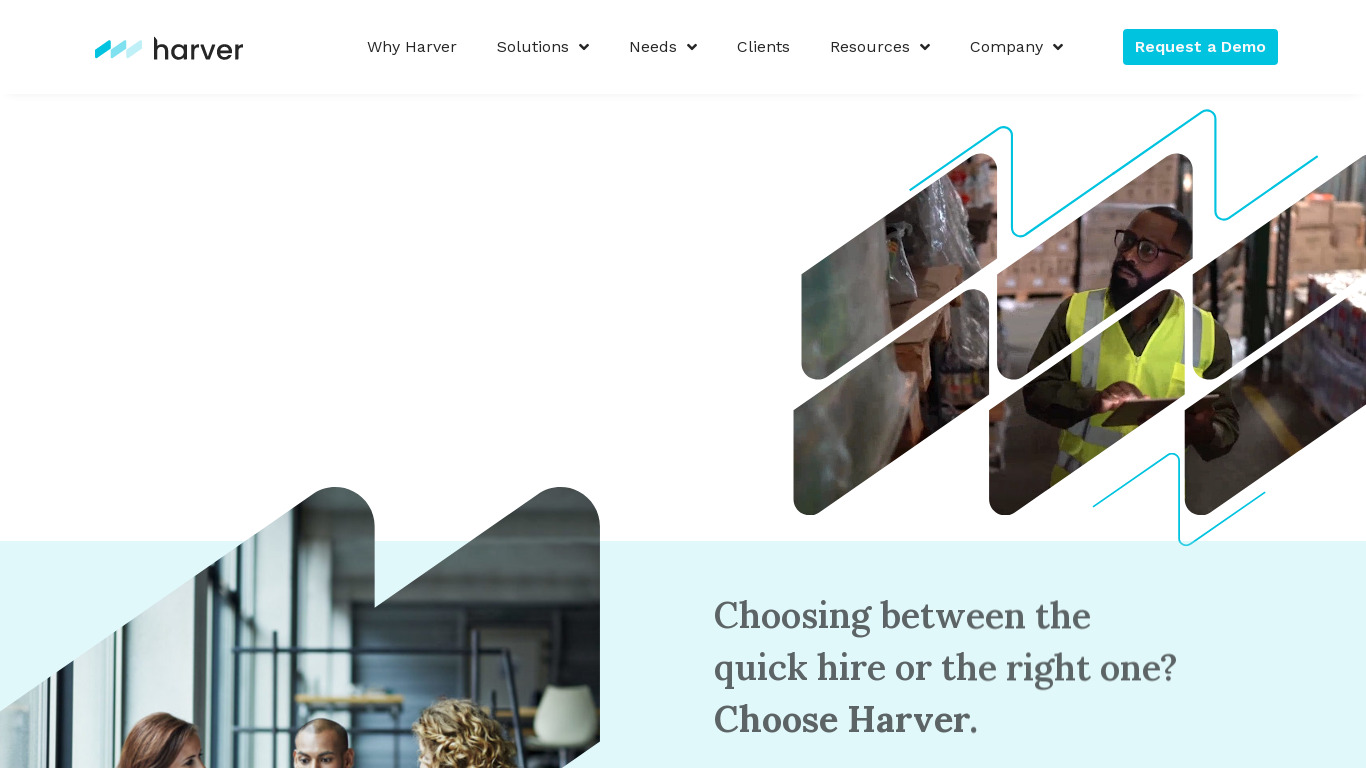 Harver Landing page