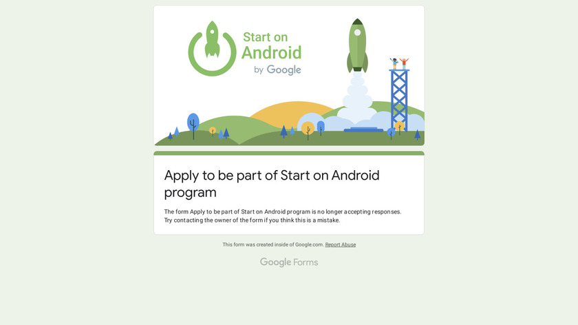 Start on Android by Google Landing Page