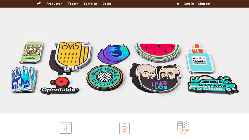 Custom Magnets by Sticker Mule Landing Page