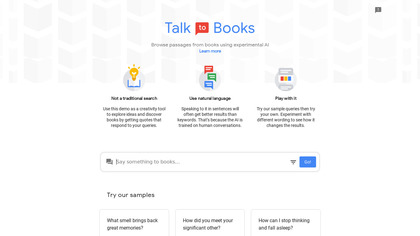 Talk to Books by Google screenshot