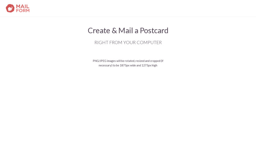 Mailform Postcards Landing Page