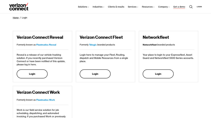 Verizon WORK Landing Page