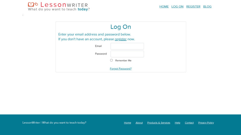 LessonWriter Landing Page