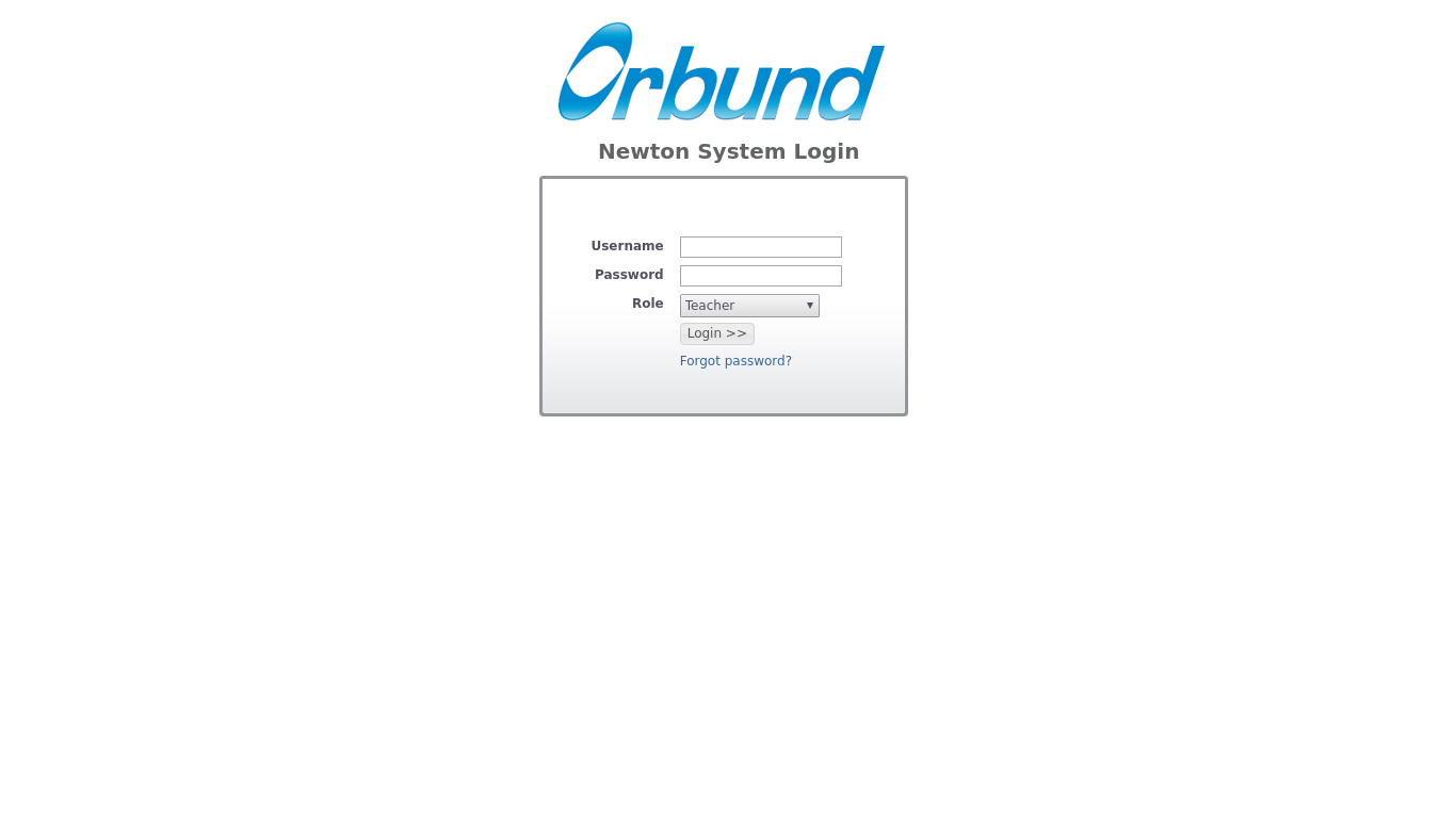 Orbund Landing page