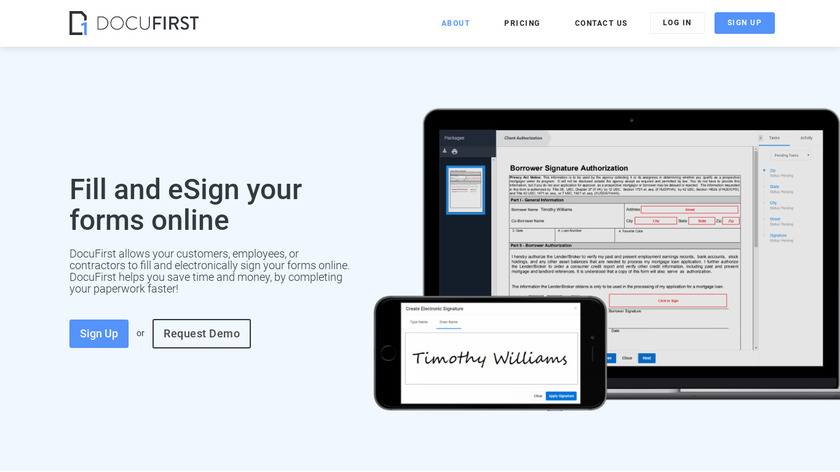 DocuFirst Landing Page