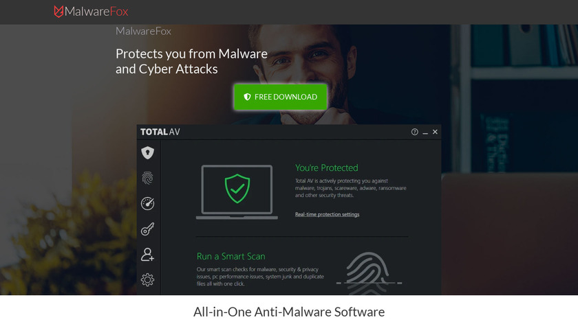 MalwareFox Anti-Malware Landing Page