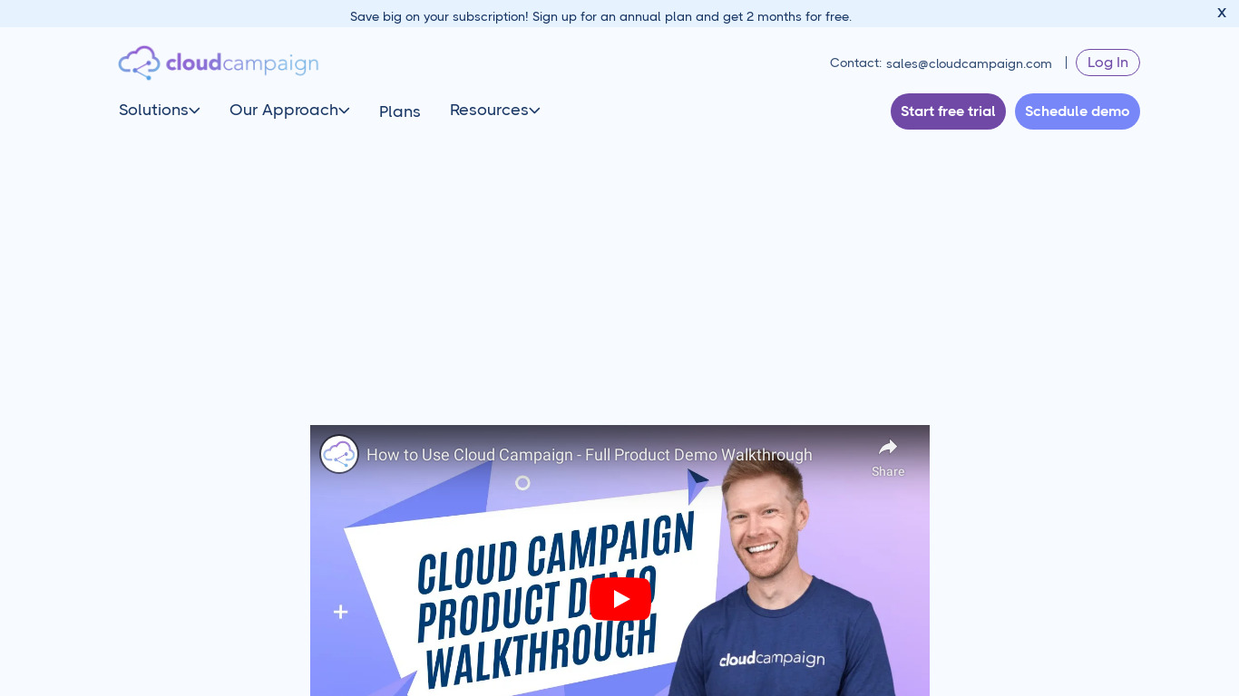 Cloud Campaign Landing page