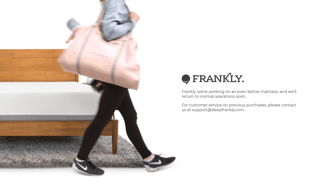 Frankly Mattress Landing page