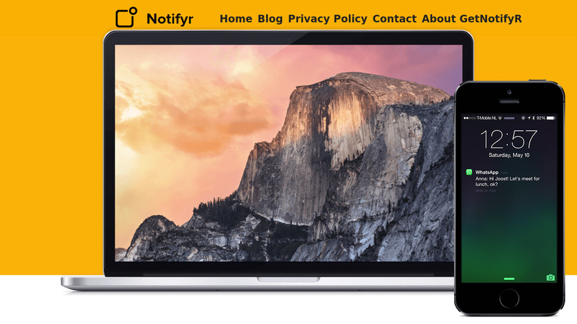 Notifyr Landing Page