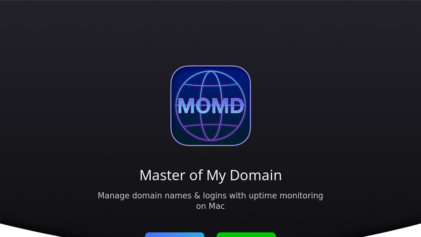Master of My Domain Landing page
