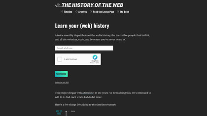 The History of the Web image