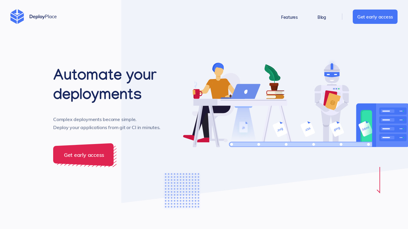 DeployPlace Landing page