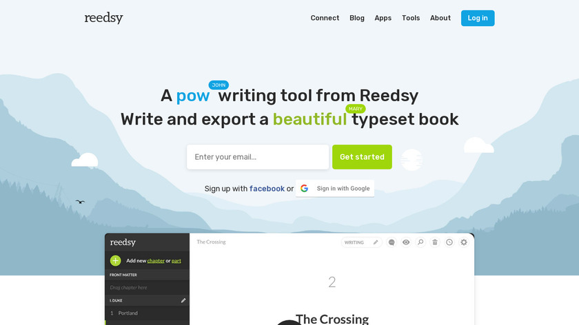 Reedsy Book Editor Landing Page