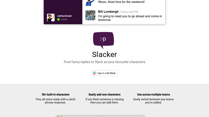 Slacker Landing Page