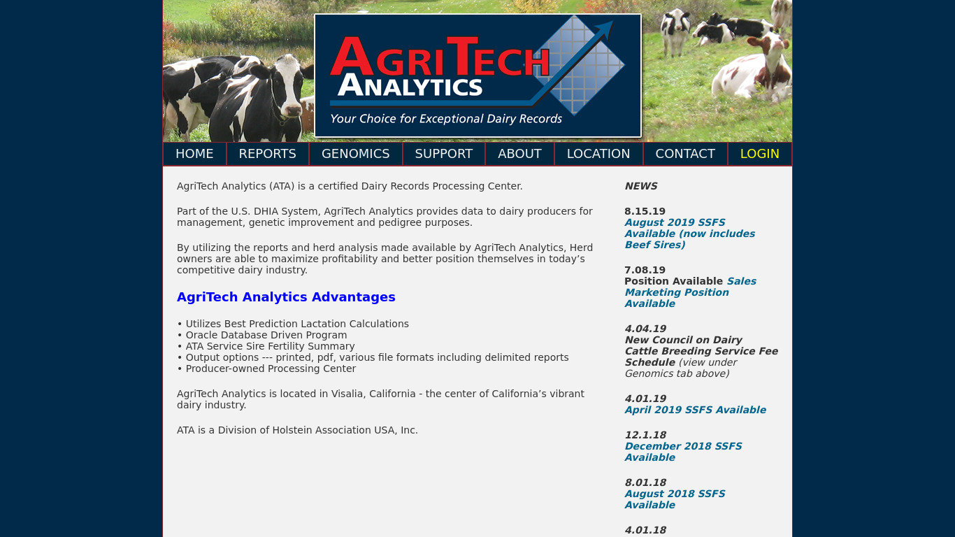 AgriTech Analytics Landing page