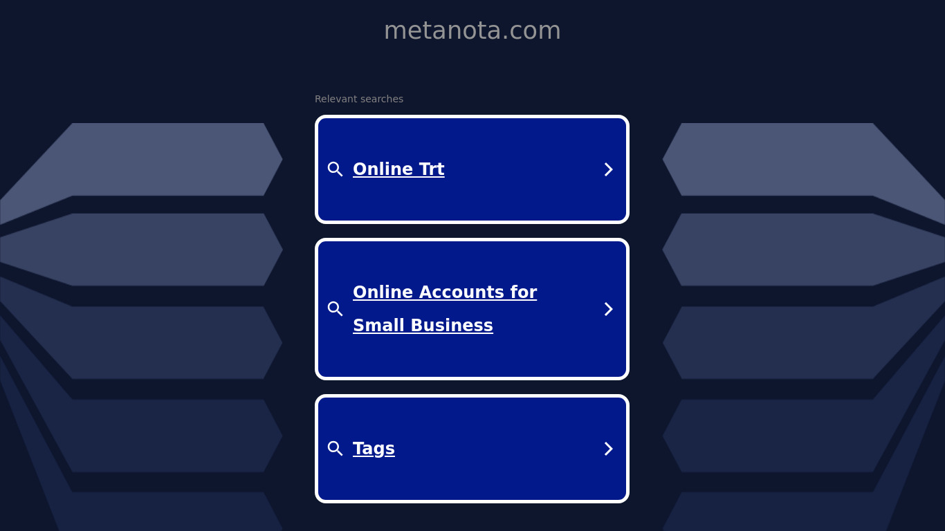 Metanota Landing page